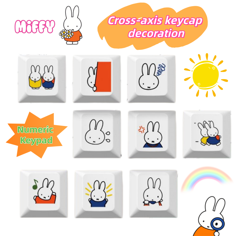Keyboard Tenkeyless - Nieuwe Miffy konijn cartoon schattige keycap