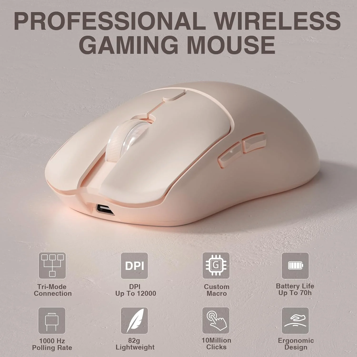 Mouse Gaming Esports - AULA SC580X Tri-mode draadloze gamingmuis 12000