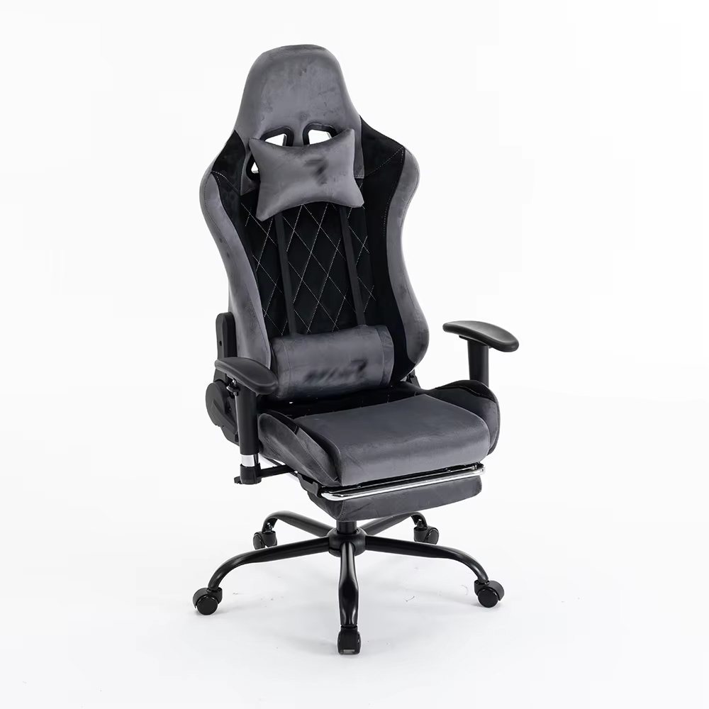 Esports Gaming Chair - # Zachte fluwelen ergonomische gamingstoel met