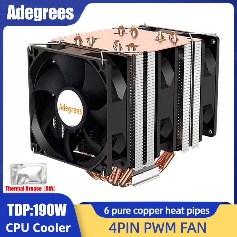 Esports Gaming Fan - 6 Heatpipe CPU Koeler 4Pin PWM