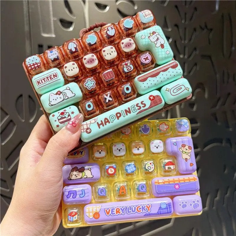 Keyboard Tenkeyless - 26-toetsen Cap Sleutelhanger Anti-stress Keycap Clicker