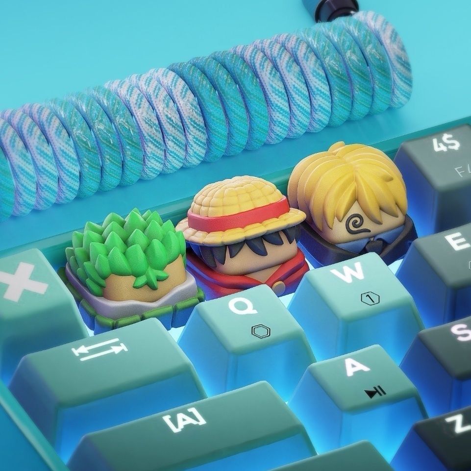 Keyboard Tenkeyless - Nieuwe Kawaii EEN STUK Luffy Keycaps
