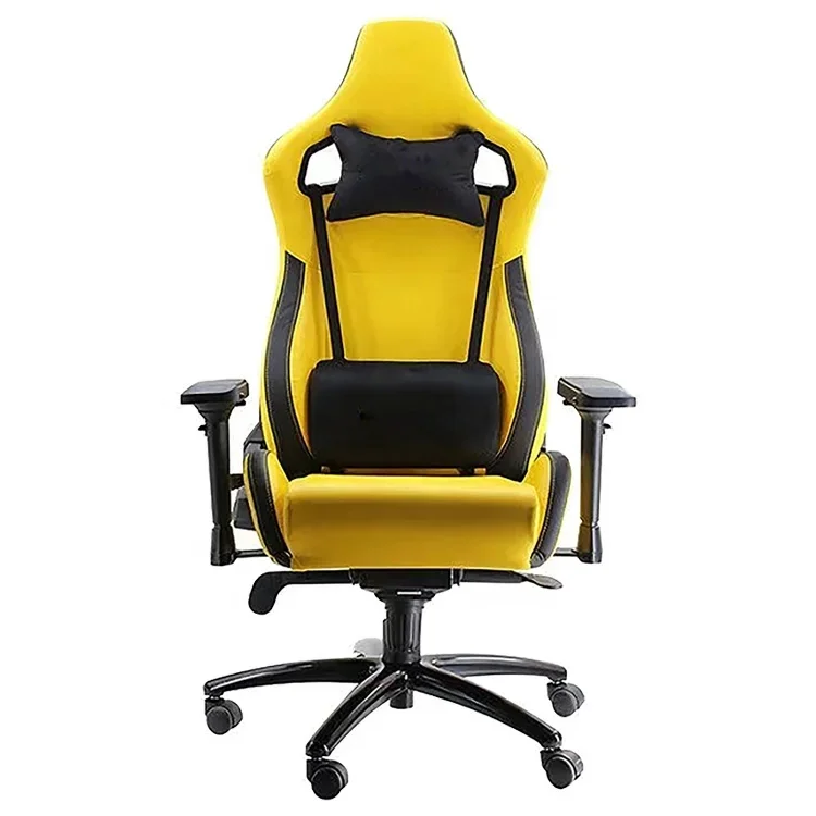#   Geel en zwart PVC raceauto - Esports Gaming Chair recensie en prijs