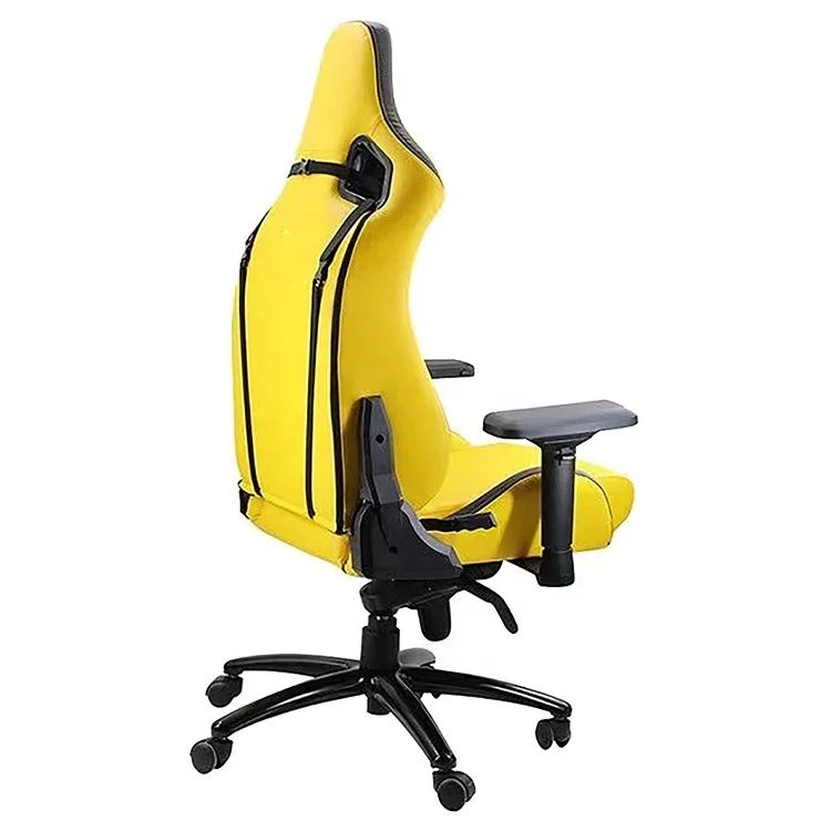 #   Geel en zwart PVC raceauto - Esports Gaming Chair recensie en prijs